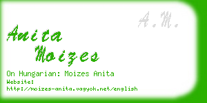 anita moizes business card